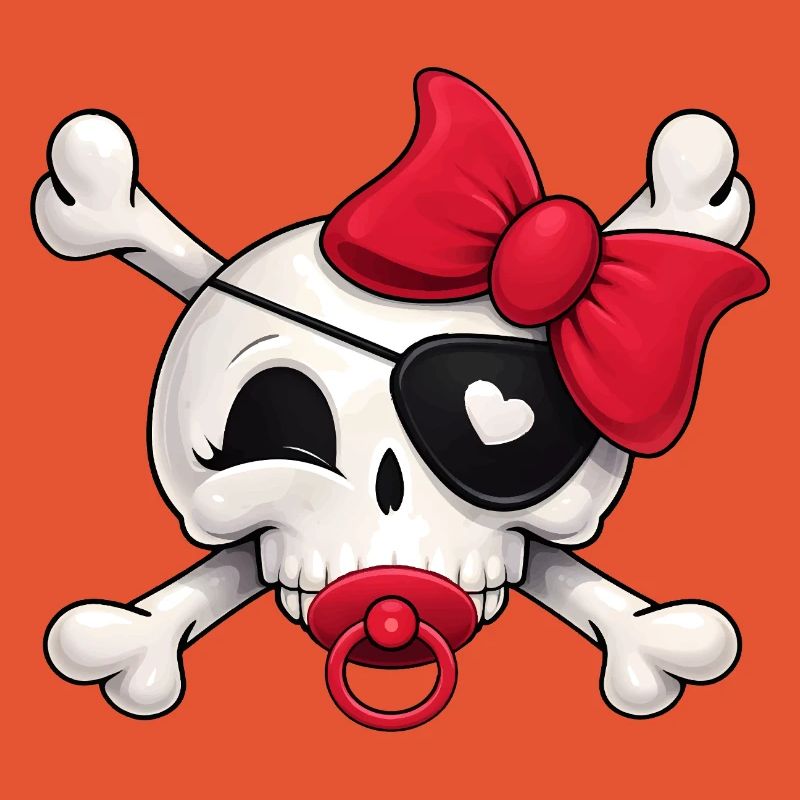 Crâne de Bébé Pirate mignon