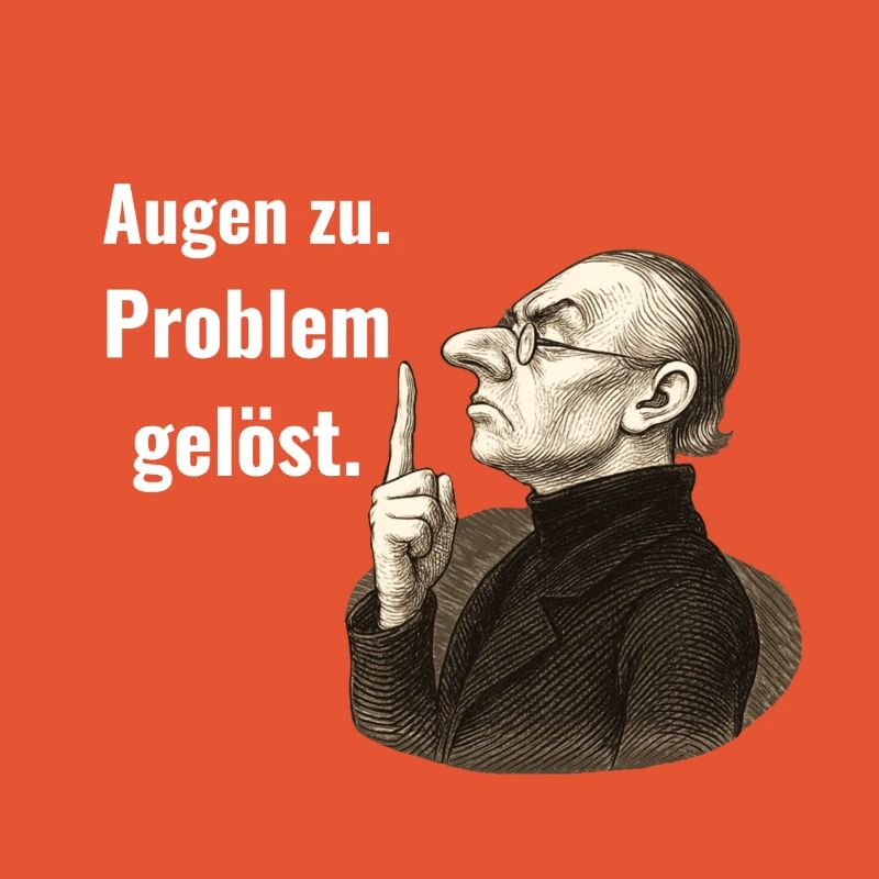 Augen zu – Problem gelöst. 
