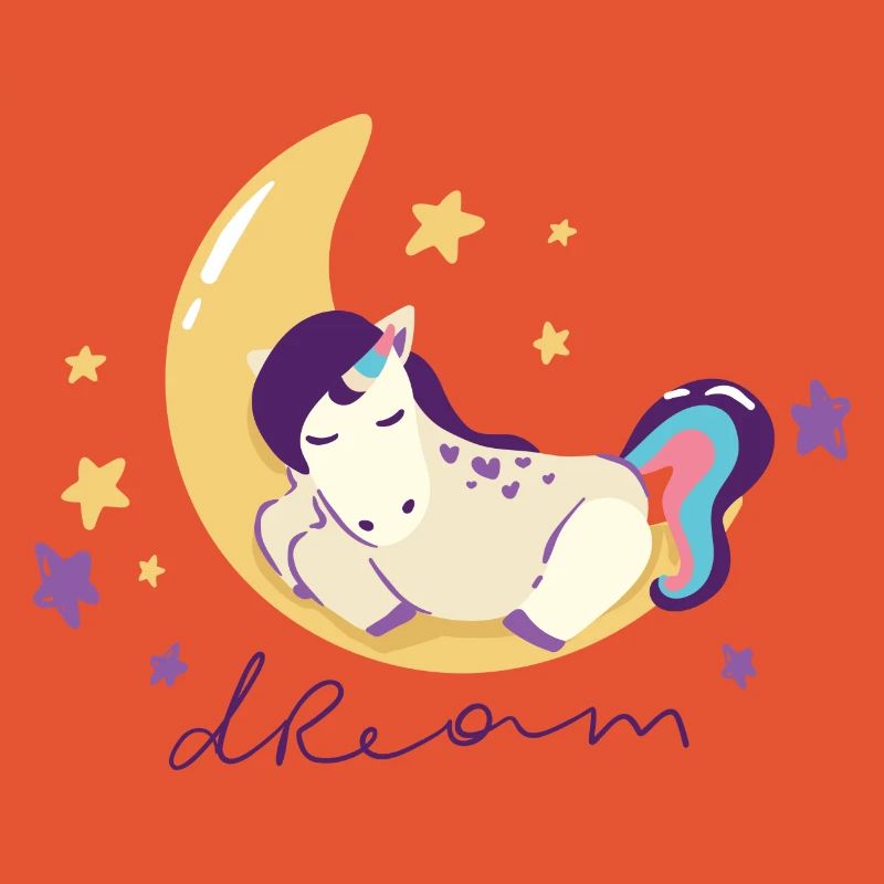 Dream Unicorn on Moon
