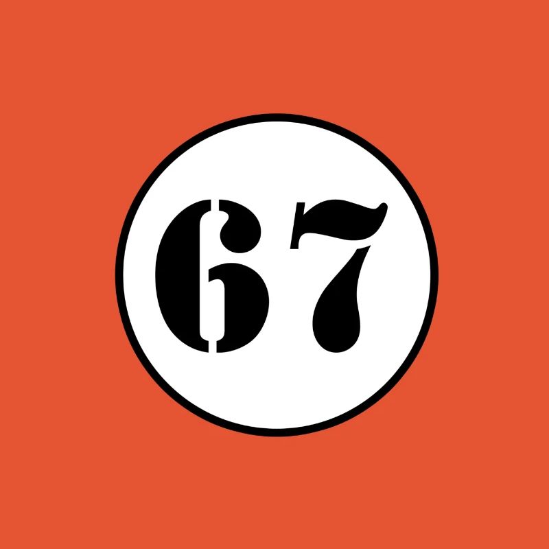 NUMMER 67 Siebenundsechzig Geburtstag Geschenk