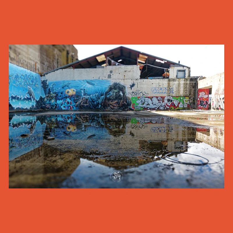 Urban Reflections – Blue Graffiti