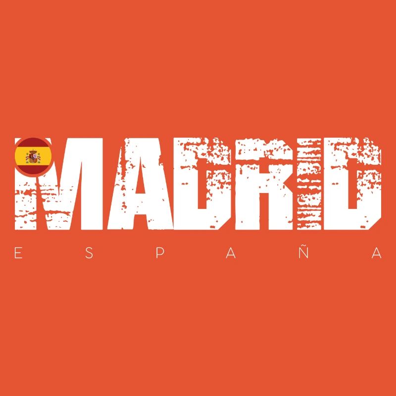 Distressed Made in Spain Typography