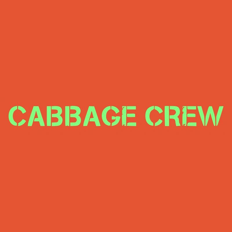 Cabbage Crew Lettrage Vegan