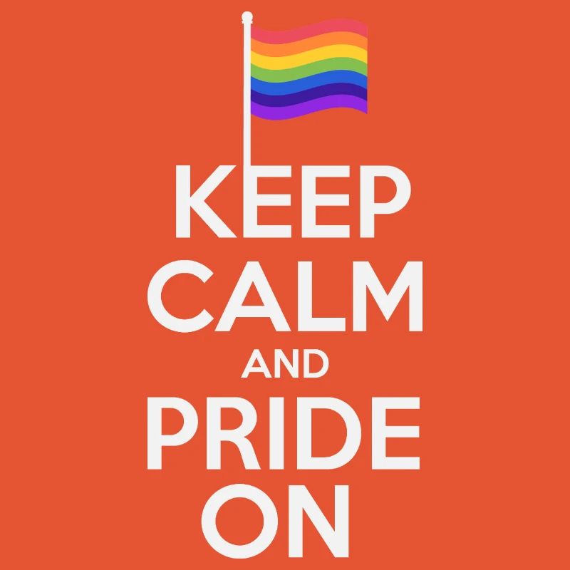Keep Calm Pride On Rainbow Flag Design