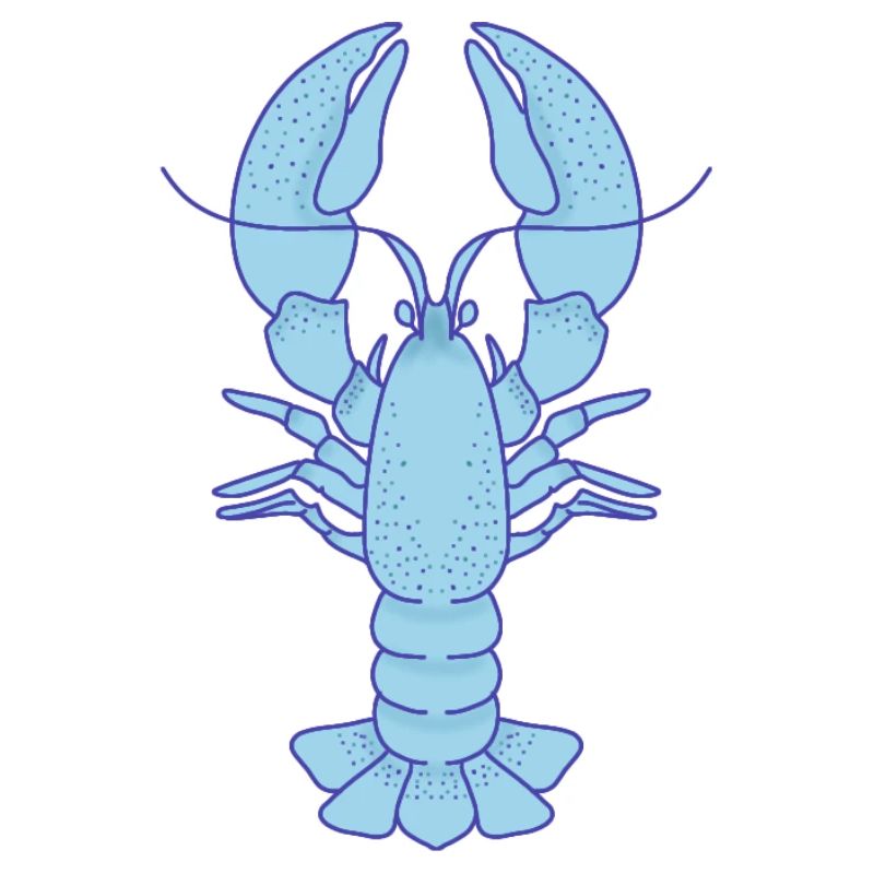 Blue Lobster Pop Art