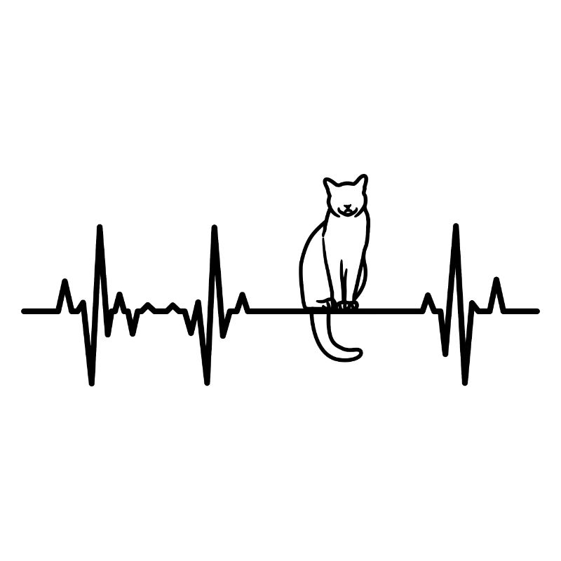 Rythme cardiaque de l’ECG du chat
