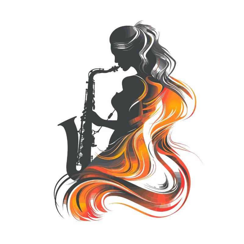 Saxophoniste Conception graphique