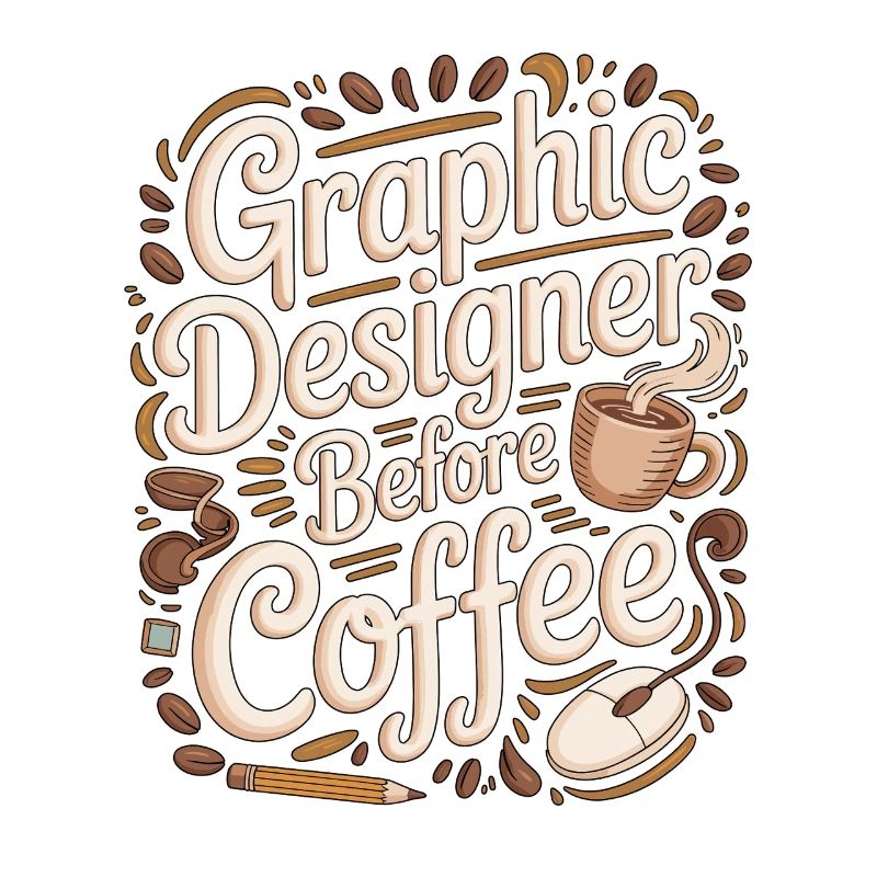 Graphic Designer Before Visual Artist Coffee Lover