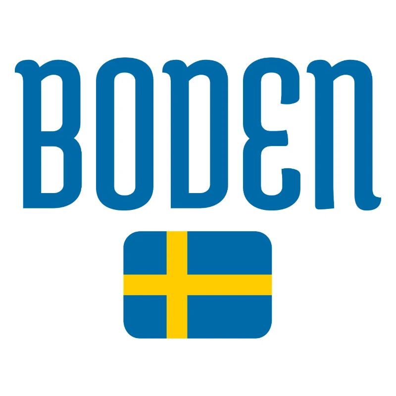 Typographie du drapeau de Boden Suède