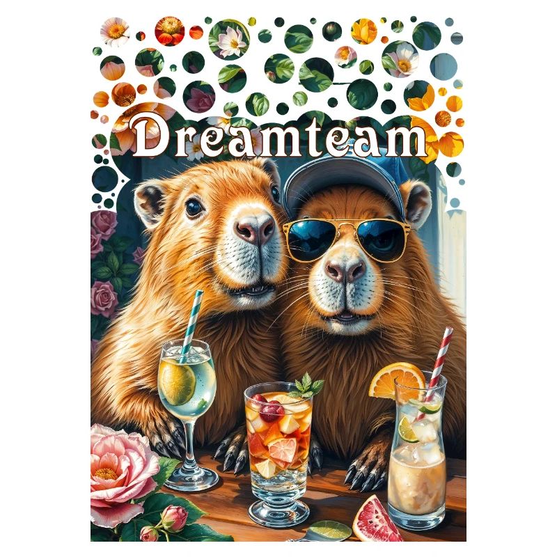Dreamteam Capybara Couple Teamwork Freizeit