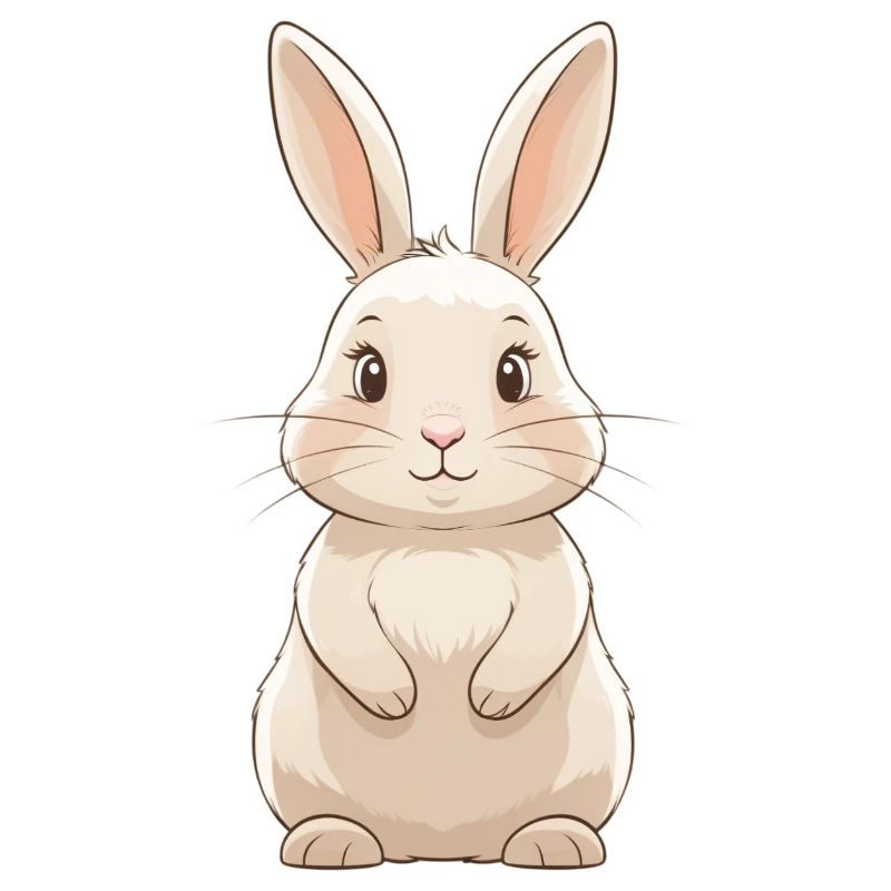 Illustration de dessin animé de lapins mignons