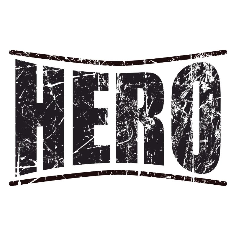 Held Held Held Héroe héros monochromer Text