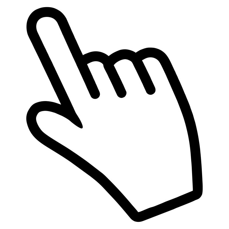 Hand pointing something with the index finger