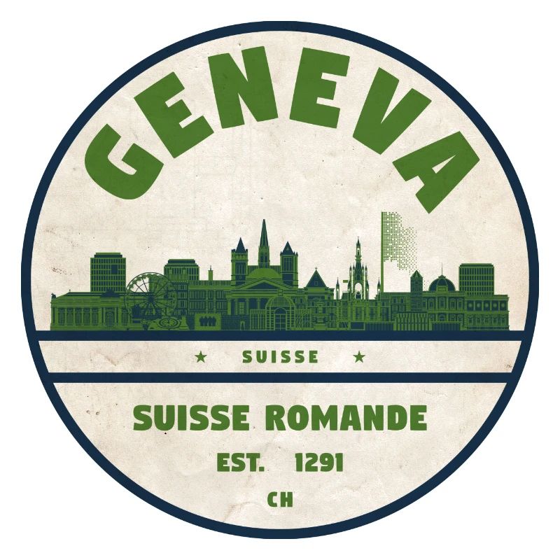 Genf Skyline Badge Romande