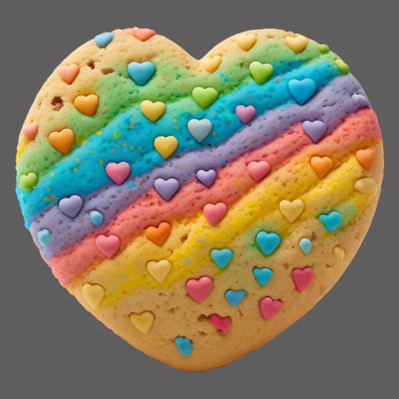 Regenbogenherz Keksdesign