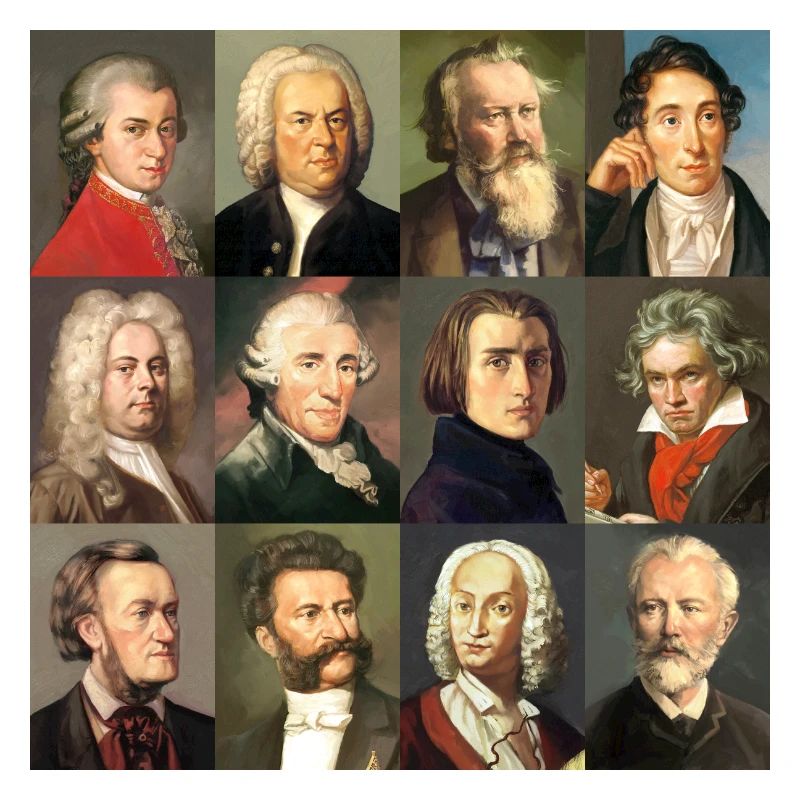 12 classical composers ... from Bach to Wagner