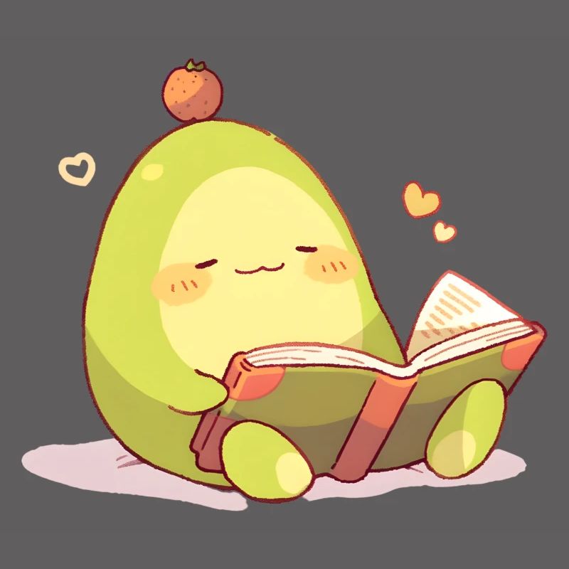 Avocado Leseheld – Kuschelnde Buchzeit