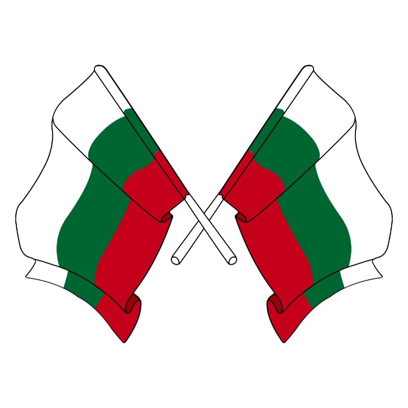 Two flags Bulgaria