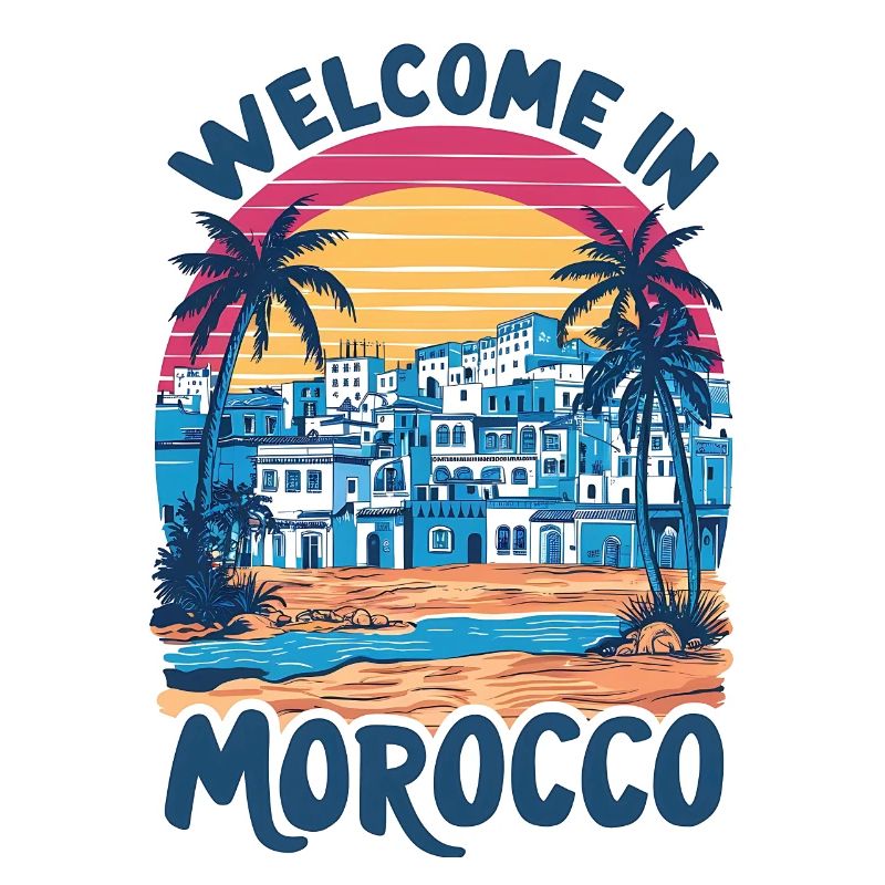 Sunset over Moroccan Village