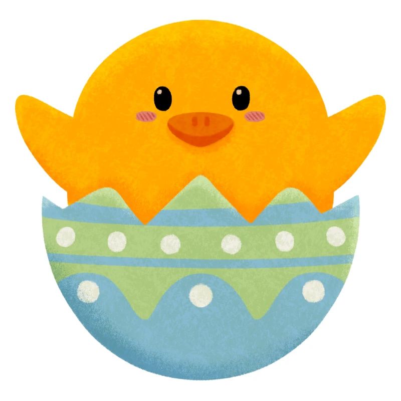 Chick in Easter egg