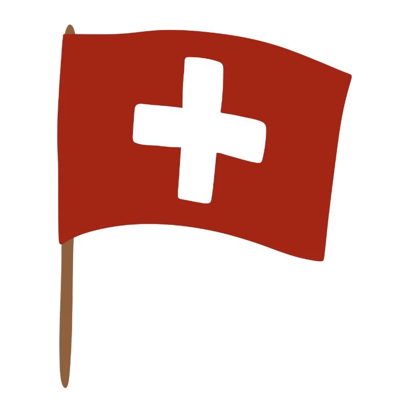 Conception du drapeau de la croix suisse pour l’habillement