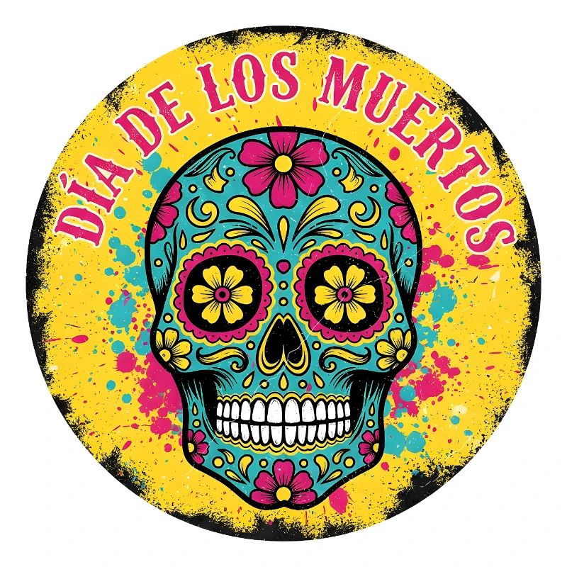 Skull Dia de los Muertos Cracked Edition