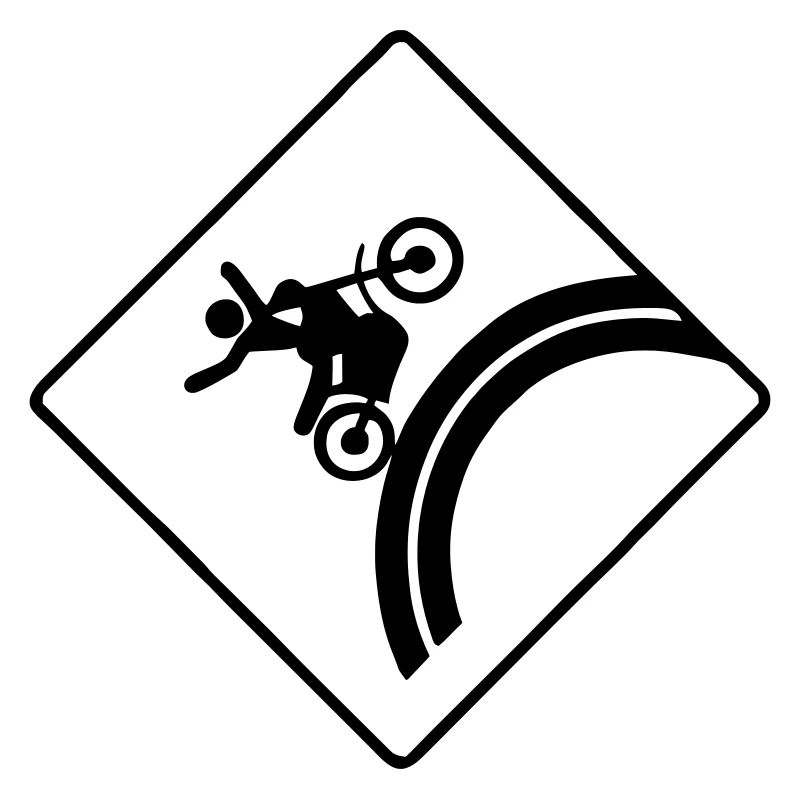 Courbe du cycliste aéroporté devant