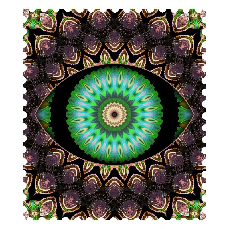 Kaleidoscopic eye pattern