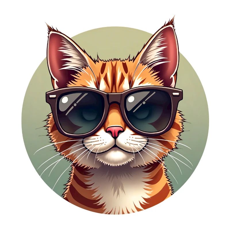 Chat cool avec lunettes de soleil portrait de chat