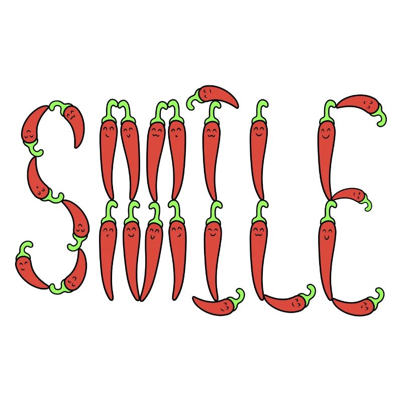 Chili smile typography