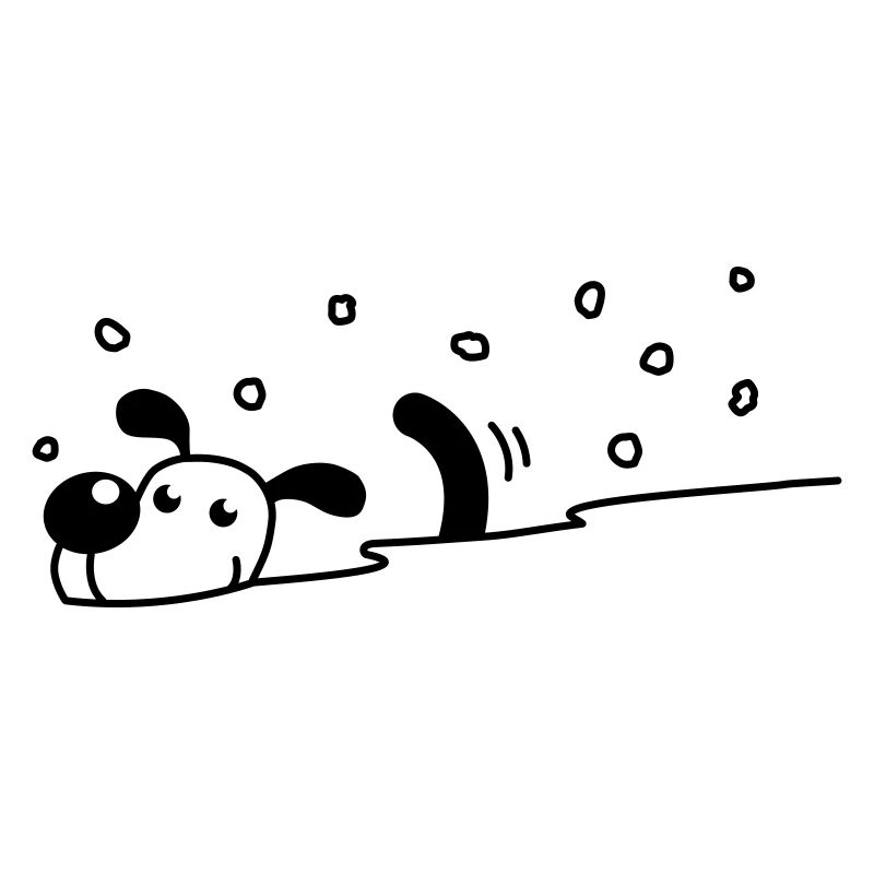 Cute dog in the snow
