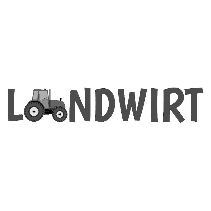 Farmer Tractor Silhouette Design