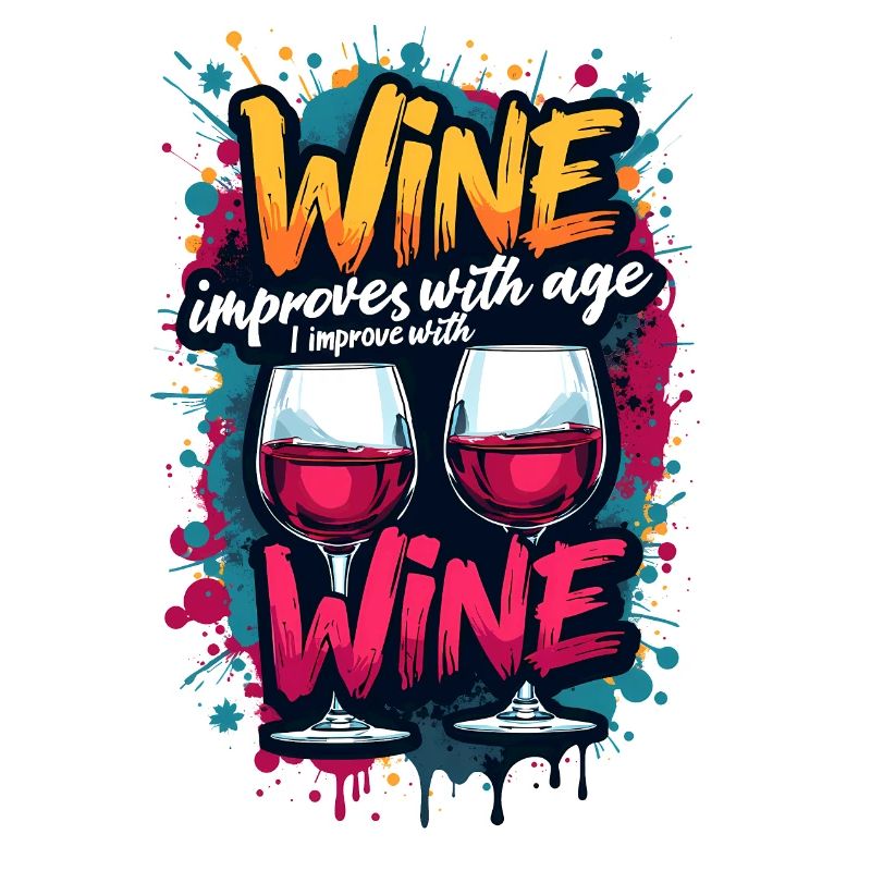 WINE IMPROVES WITH AGE, I IMPROVE WITH WINE.