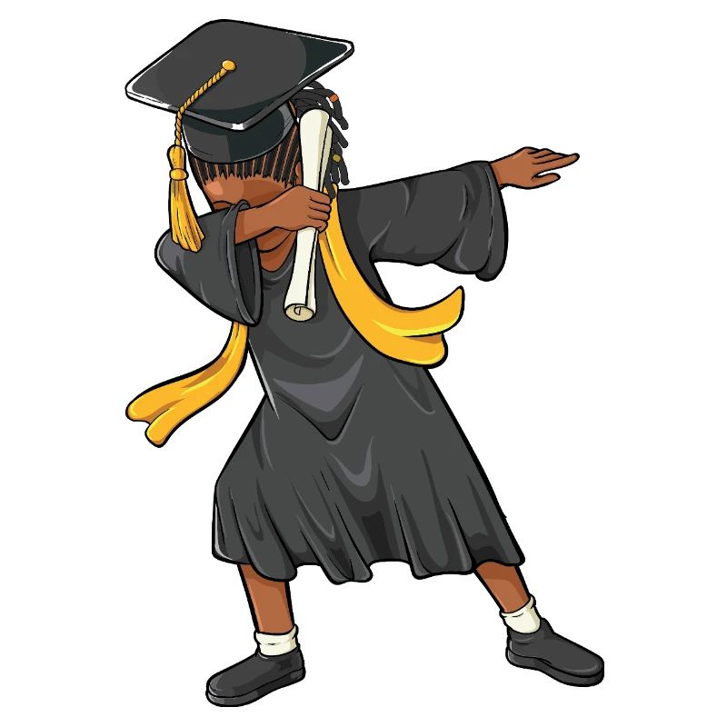 Afro Dabbing Mädchen Abschlussklasse 2026