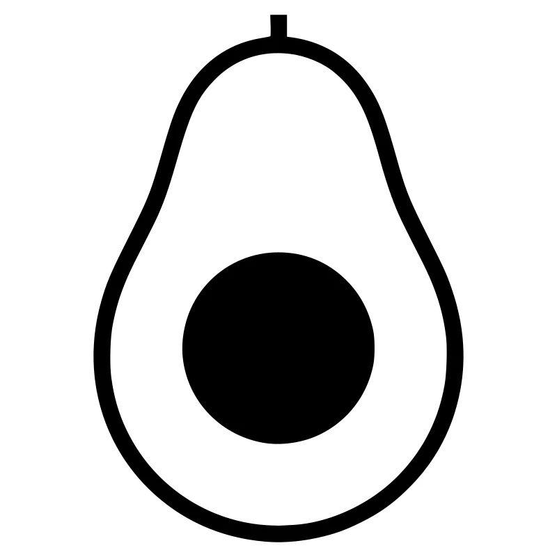Avocado Half Pit, Icon