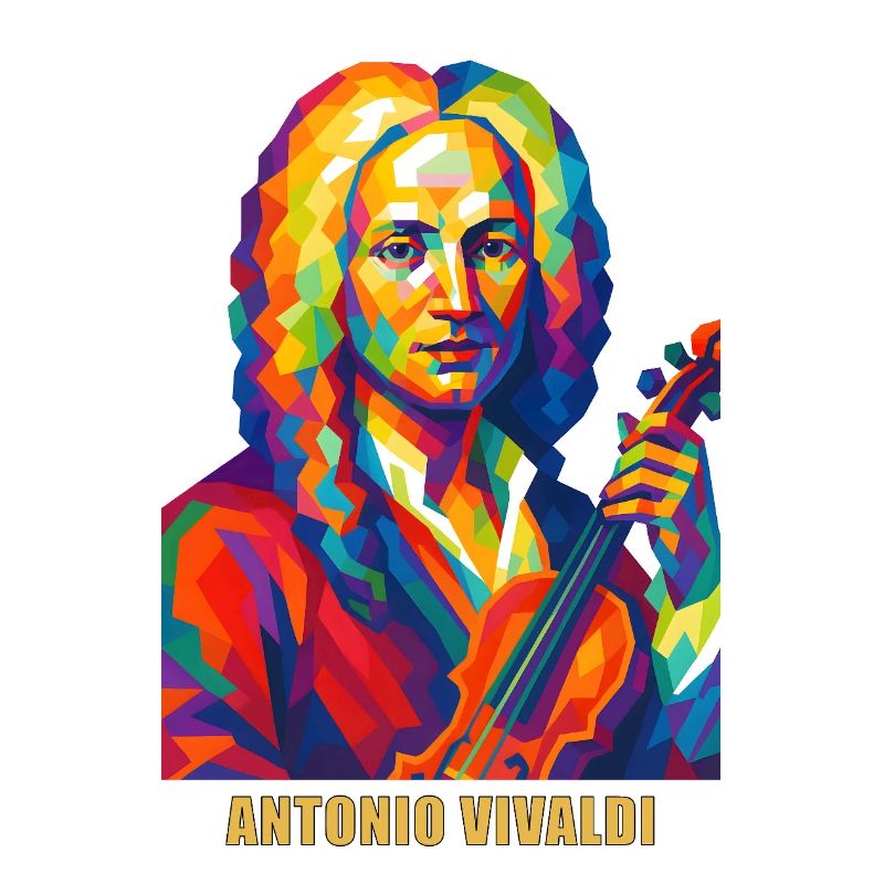 Portrait de Vivaldi dans une variété de couleurs