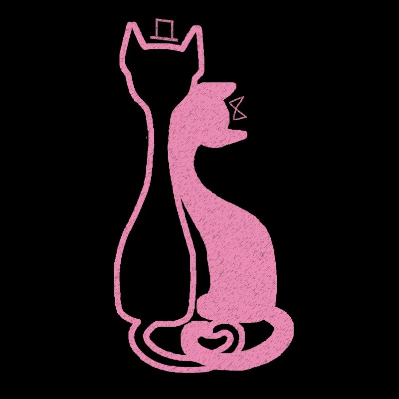Couple de chats élégants – Pink