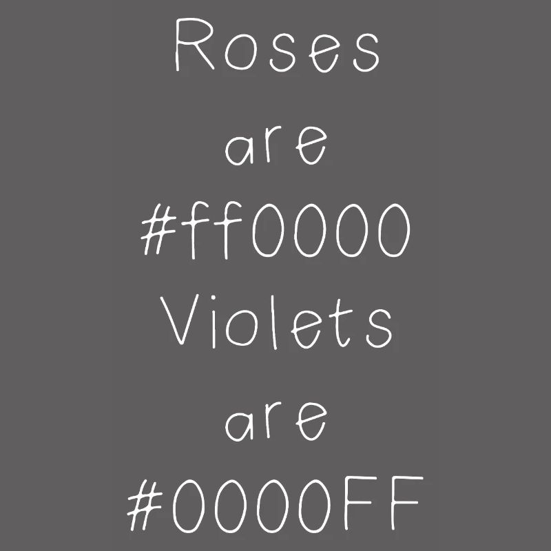 Hex-Farbcode Witz für Entwickler, Coder und Web...