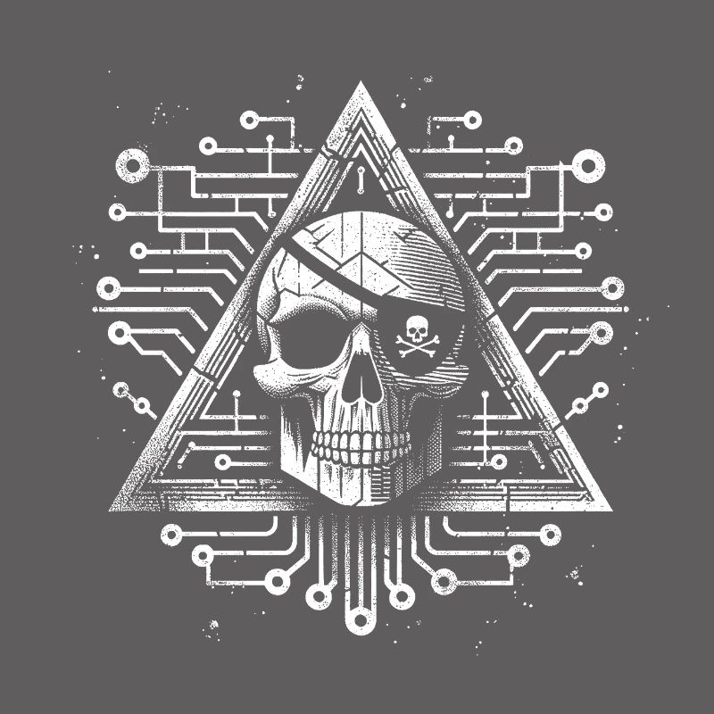 Digital Skull Triangle Design