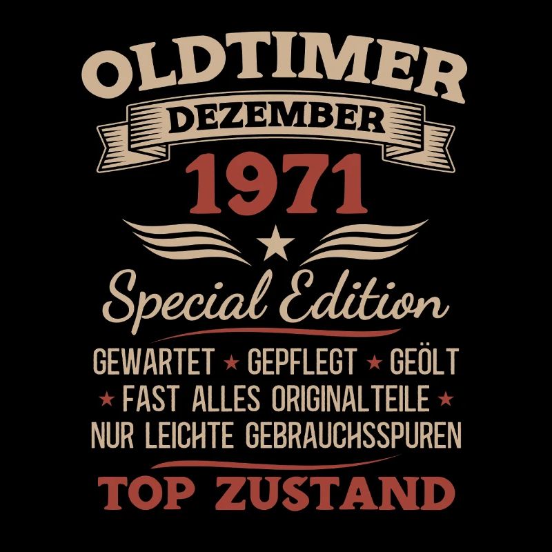 54. Geburtstag Geschenk Oldtimer Dezember 1971