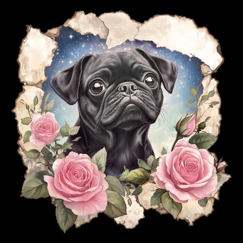 Schwarzer Mops