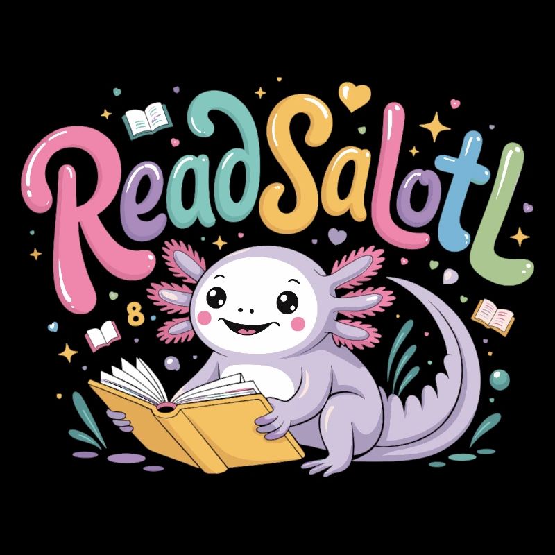 Axolotl Reader T-Shirt ReadSalotl Book