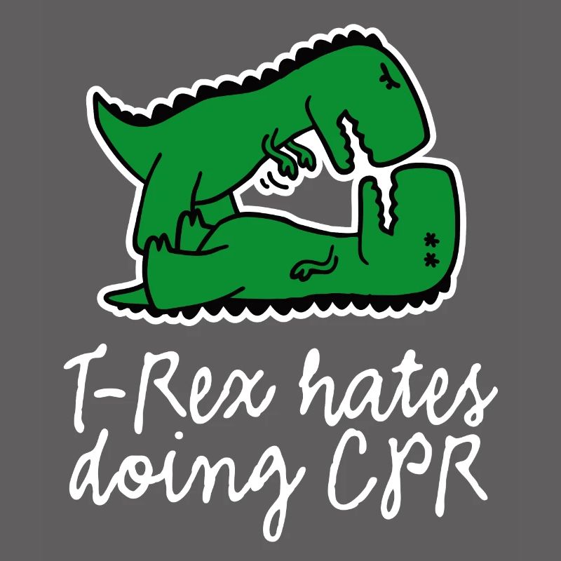 T-Rex hates doing CPR Erste Hilfe Krankenschwester