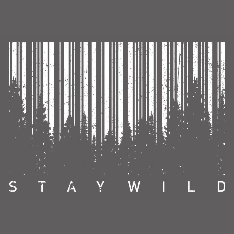 Forest Barcode Silhouette