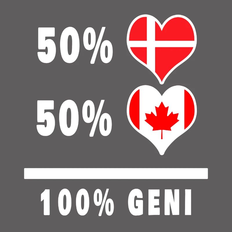 Drapeau 100% génie du Canada et du Danemark