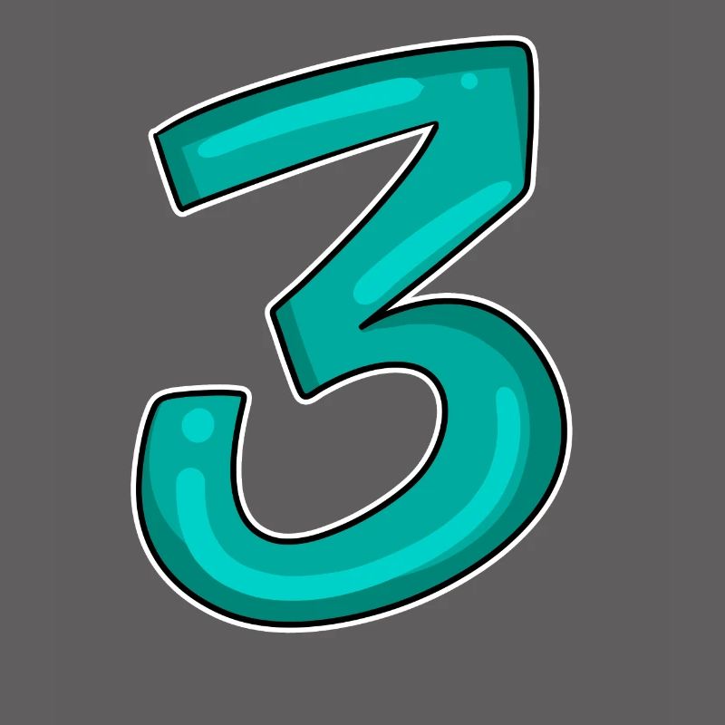 3 - Three - Third