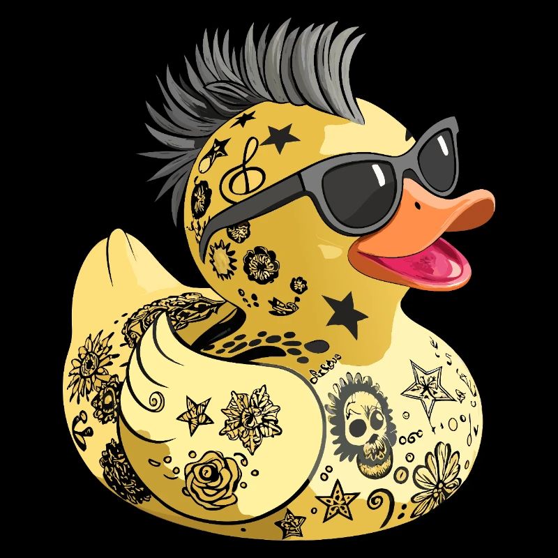 Punk Rubber Duck Yellow Rubber Duck