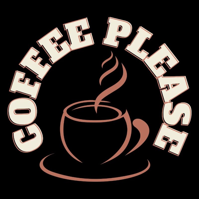 Kaffee bitte rundes Logo