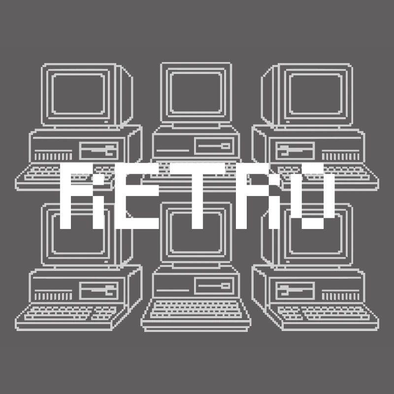 Retro Computer Grid Techno