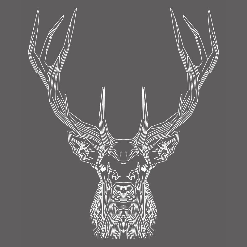 Tech Deer – Geometric Deer in White